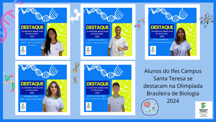 Alunos do Ifes Campus Santa Teresa se destacam na Olimpíada Brasileira de Biologia 2024