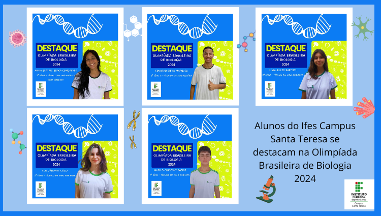 Alunos do Ifes Campus Santa Teresa se destacam na Olimpíada Brasileira de Biologia 2024